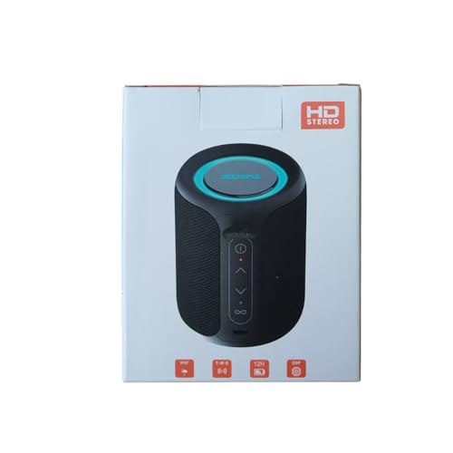Bluetooth Speaker Wireless,IP67 Waterproof & Dustproof Portable Speaker with Lights,15W Loud Stereo Sound, 2500mAh Battery All Day Playtime, TWS Pairing, BT5.3, Home/Party/Outdoor/Beach (Black)