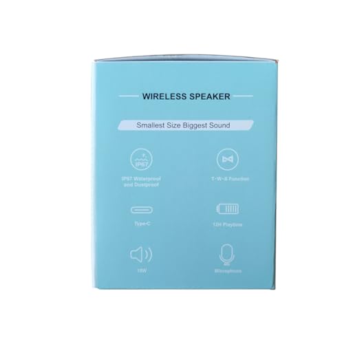 Bluetooth Speaker Wireless,IP67 Waterproof & Dustproof Portable Speaker with Lights,15W Loud Stereo Sound, 2500mAh Battery All Day Playtime, TWS Pairing, BT5.3, Home/Party/Outdoor/Beach (Black)